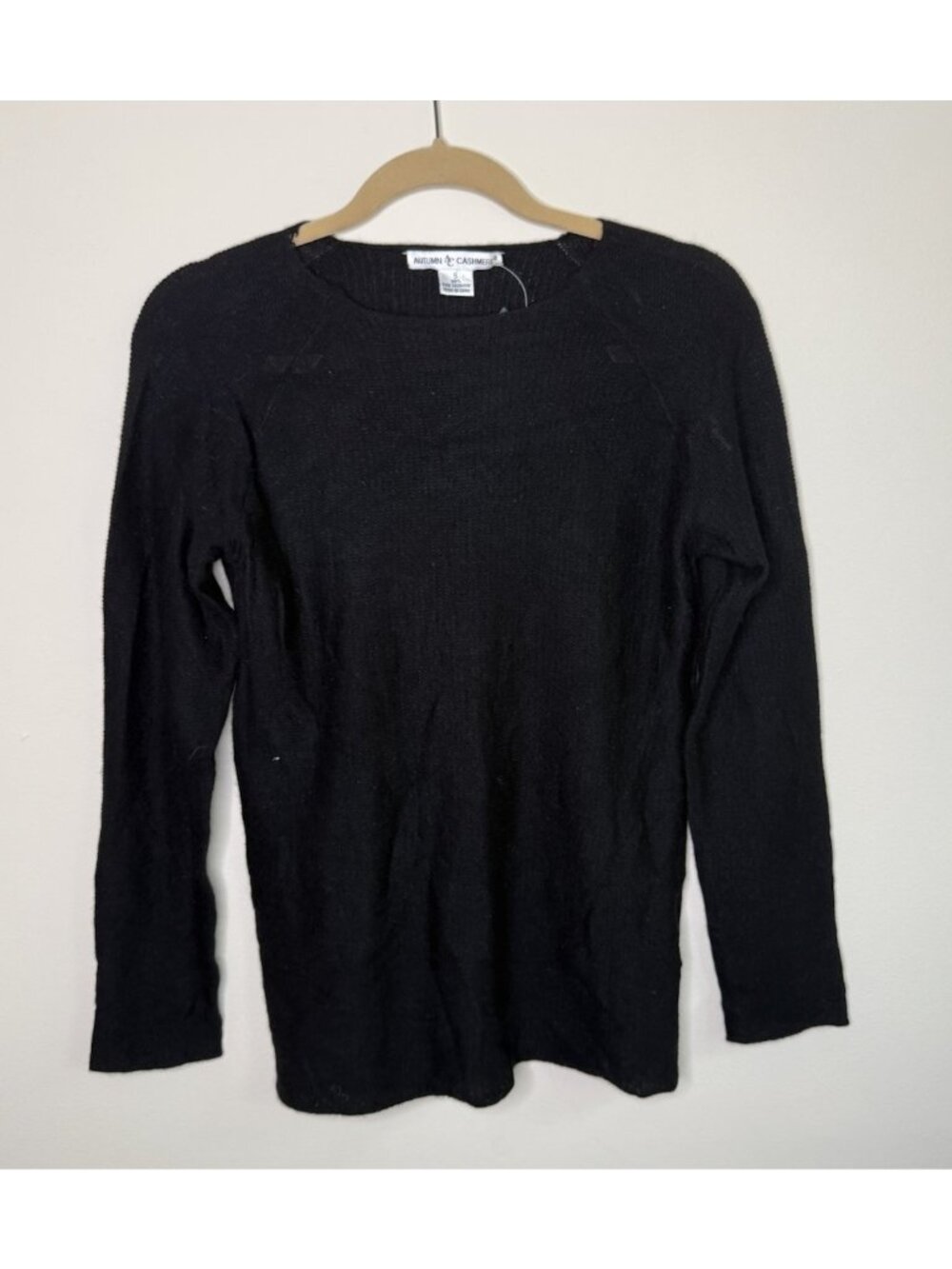 Deadstock Vintage 90s Cashmere Sweater Soft Black Luxury Clean Girl
